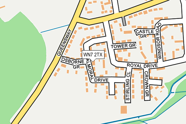 WN7 2TX map - OS OpenMap – Local (Ordnance Survey)