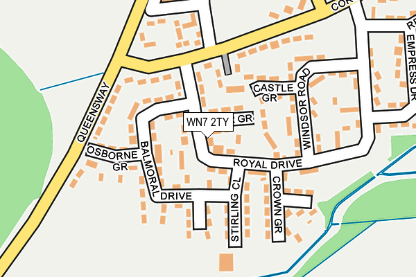 WN7 2TY map - OS OpenMap – Local (Ordnance Survey)