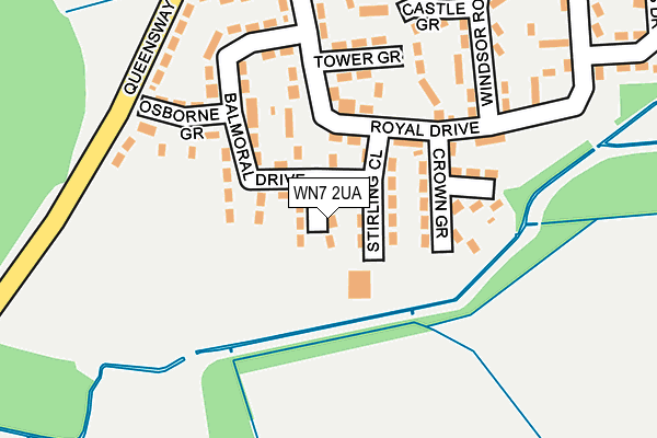 WN7 2UA map - OS OpenMap – Local (Ordnance Survey)