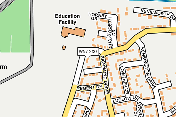 WN7 2XG map - OS OpenMap – Local (Ordnance Survey)