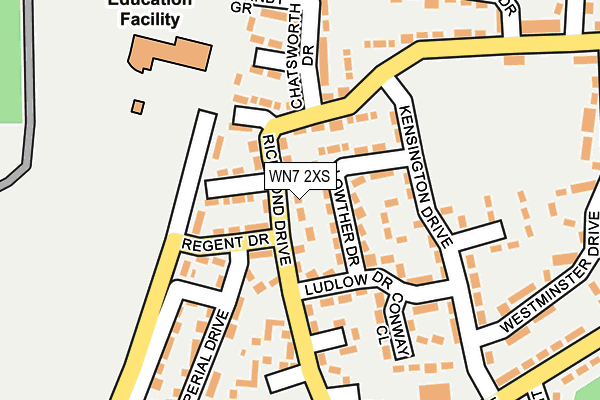 WN7 2XS map - OS OpenMap – Local (Ordnance Survey)