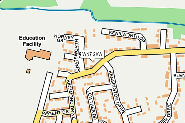 WN7 2XW map - OS OpenMap – Local (Ordnance Survey)