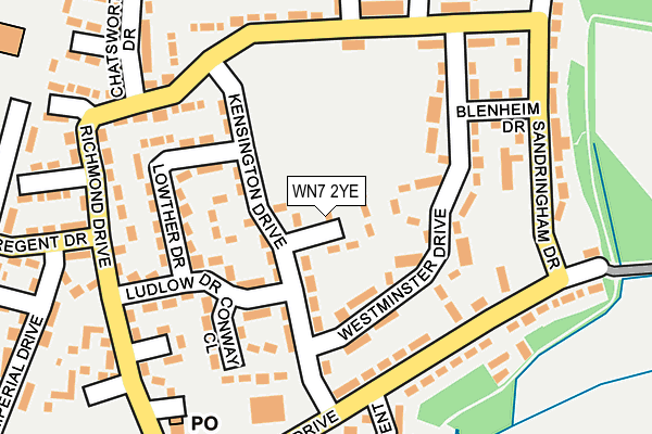 WN7 2YE map - OS OpenMap – Local (Ordnance Survey)