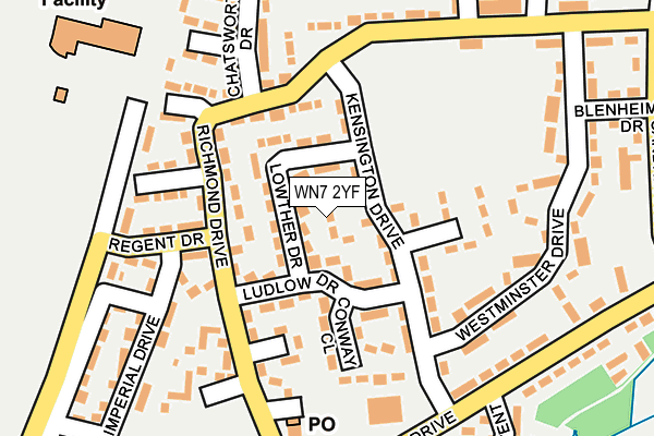 WN7 2YF map - OS OpenMap – Local (Ordnance Survey)