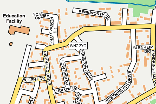 WN7 2YG map - OS OpenMap – Local (Ordnance Survey)