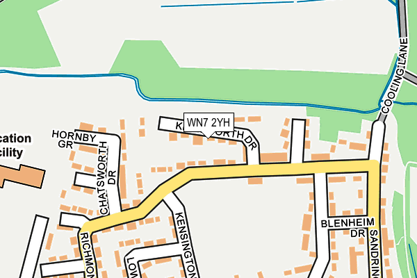 WN7 2YH map - OS OpenMap – Local (Ordnance Survey)