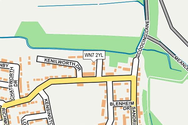 WN7 2YL map - OS OpenMap – Local (Ordnance Survey)