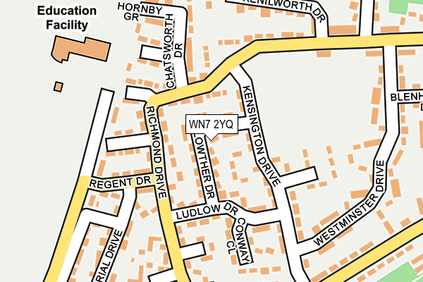 WN7 2YQ map - OS OpenMap – Local (Ordnance Survey)