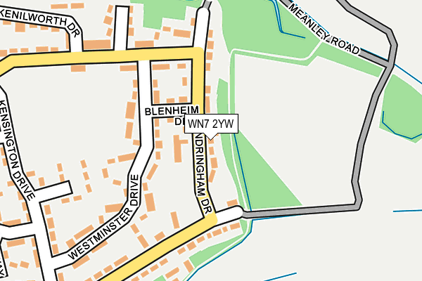 WN7 2YW map - OS OpenMap – Local (Ordnance Survey)