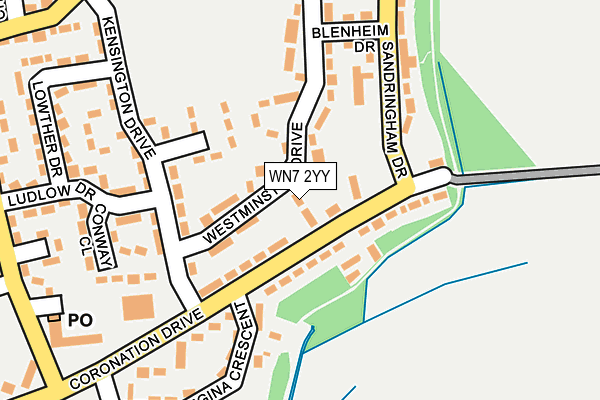 WN7 2YY map - OS OpenMap – Local (Ordnance Survey)