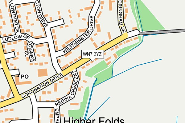 WN7 2YZ map - OS OpenMap – Local (Ordnance Survey)