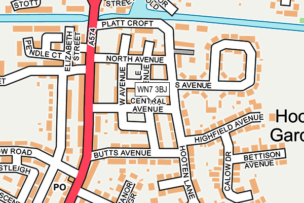 WN7 3BJ map - OS OpenMap – Local (Ordnance Survey)