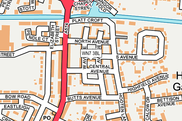 WN7 3BL map - OS OpenMap – Local (Ordnance Survey)
