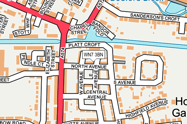 WN7 3BN map - OS OpenMap – Local (Ordnance Survey)