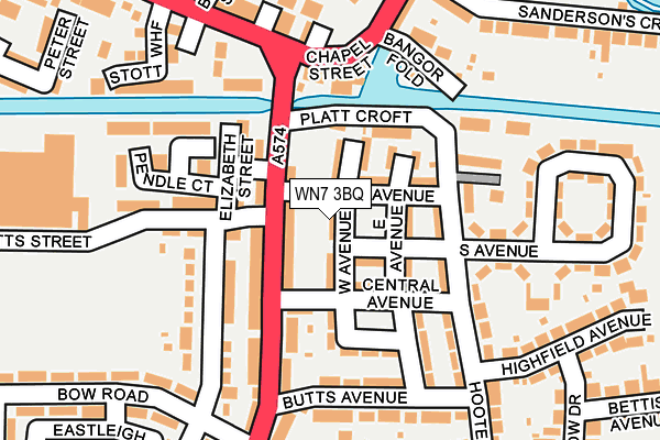 WN7 3BQ map - OS OpenMap – Local (Ordnance Survey)