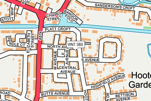 WN7 3BS map - OS OpenMap – Local (Ordnance Survey)