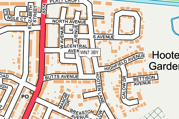 WN7 3BY map - OS OpenMap – Local (Ordnance Survey)