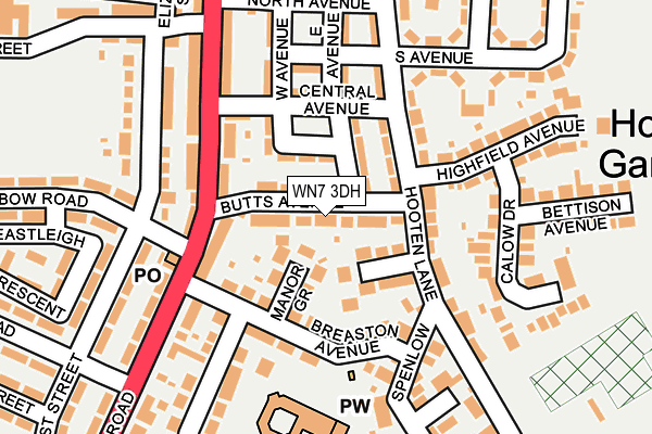WN7 3DH map - OS OpenMap – Local (Ordnance Survey)