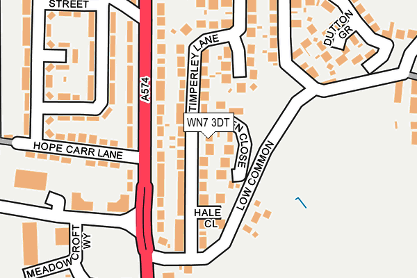 WN7 3DT map - OS OpenMap – Local (Ordnance Survey)