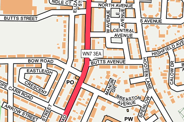 WN7 3EA map - OS OpenMap – Local (Ordnance Survey)