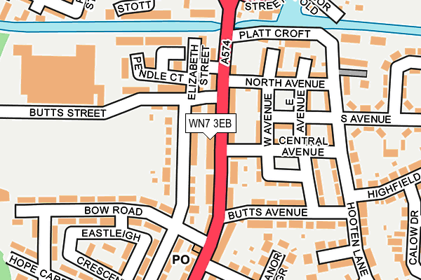 WN7 3EB map - OS OpenMap – Local (Ordnance Survey)