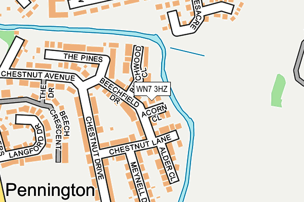 WN7 3HZ map - OS OpenMap – Local (Ordnance Survey)