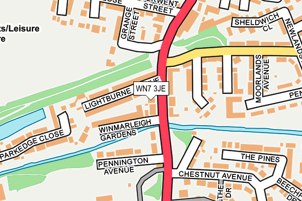 WN7 3JE map - OS OpenMap – Local (Ordnance Survey)