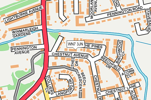 WN7 3JN map - OS OpenMap – Local (Ordnance Survey)