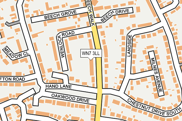 WN7 3LL map - OS OpenMap – Local (Ordnance Survey)
