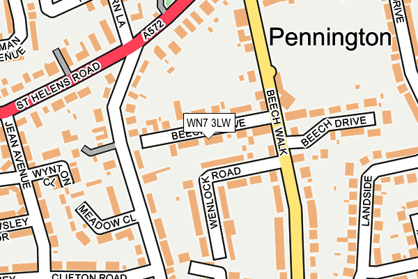 WN7 3LW map - OS OpenMap – Local (Ordnance Survey)