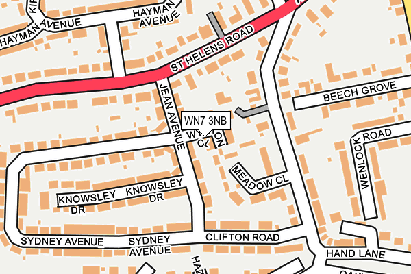 WN7 3NB map - OS OpenMap – Local (Ordnance Survey)