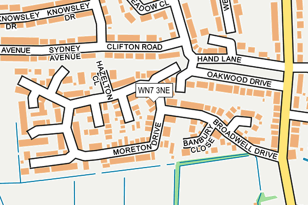 WN7 3NE map - OS OpenMap – Local (Ordnance Survey)