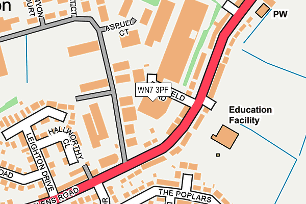 WN7 3PF map - OS OpenMap – Local (Ordnance Survey)