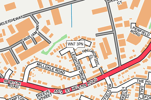 WN7 3PN map - OS OpenMap – Local (Ordnance Survey)