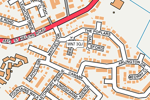 WN7 3QJ map - OS OpenMap – Local (Ordnance Survey)