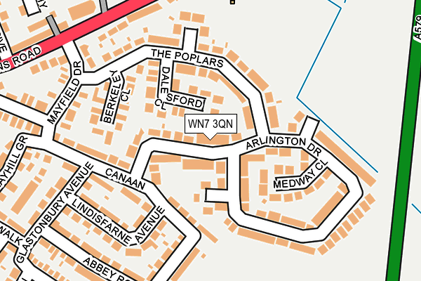 WN7 3QN map - OS OpenMap – Local (Ordnance Survey)