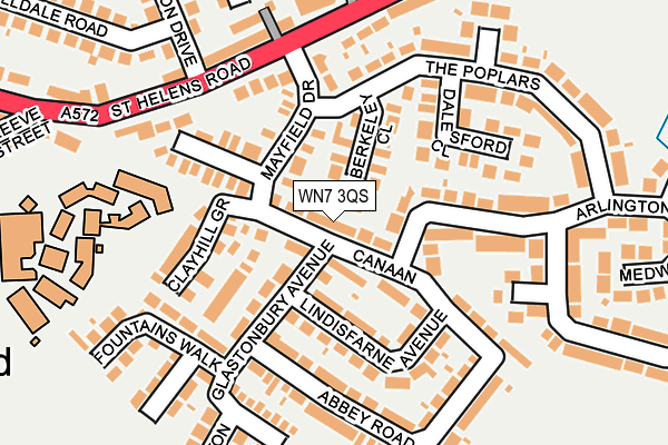 WN7 3QS map - OS OpenMap – Local (Ordnance Survey)