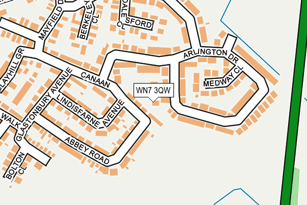 WN7 3QW map - OS OpenMap – Local (Ordnance Survey)