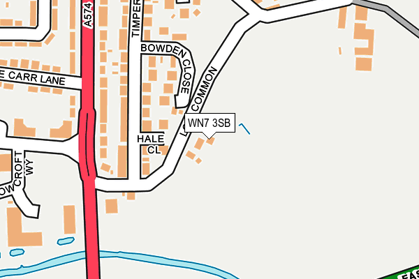 WN7 3SB map - OS OpenMap – Local (Ordnance Survey)