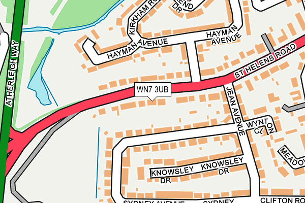 WN7 3UB map - OS OpenMap – Local (Ordnance Survey)