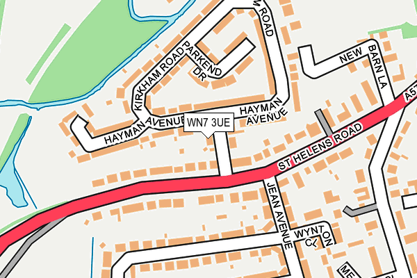 WN7 3UE map - OS OpenMap – Local (Ordnance Survey)