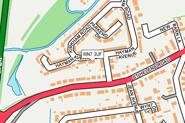 WN7 3UF map - OS OpenMap – Local (Ordnance Survey)