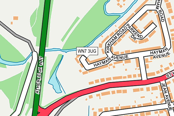 WN7 3UG map - OS OpenMap – Local (Ordnance Survey)