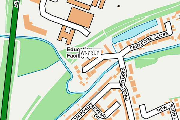 WN7 3UP map - OS OpenMap – Local (Ordnance Survey)