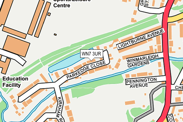 WN7 3UR map - OS OpenMap – Local (Ordnance Survey)