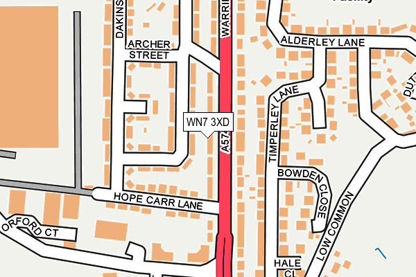 WN7 3XD map - OS OpenMap – Local (Ordnance Survey)