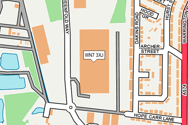 WN7 3XJ map - OS OpenMap – Local (Ordnance Survey)