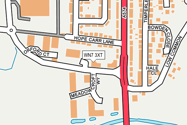 WN7 3XT map - OS OpenMap – Local (Ordnance Survey)
