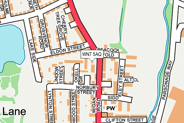 WN7 5AQ map - OS OpenMap – Local (Ordnance Survey)