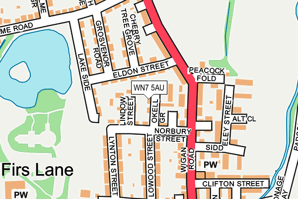 WN7 5AU map - OS OpenMap – Local (Ordnance Survey)